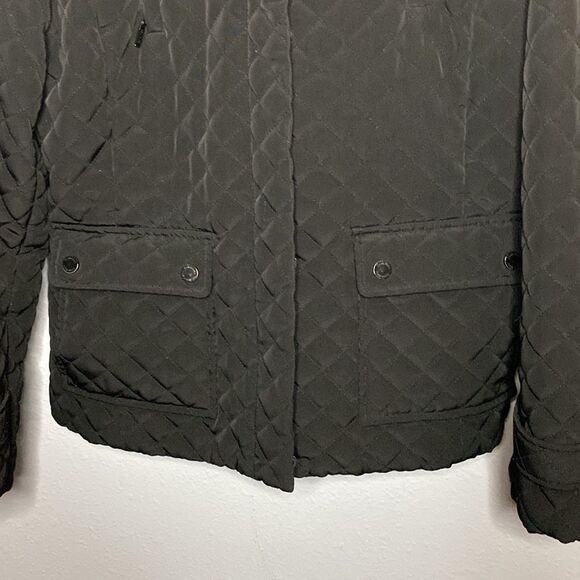 Calvin Klein Quilted Winter Black Hooded Jacket Size Medium - Picture 4 of 10